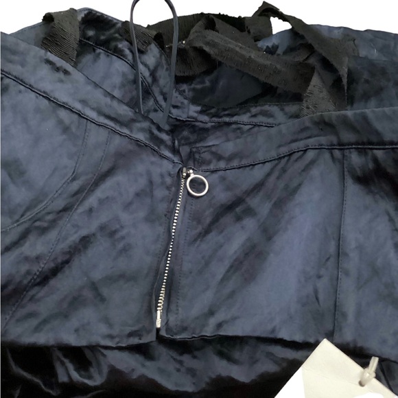 NWT Ulla Johnson Gabrielle Satin Velvet Bubble Hem Midi Dress Sapphire Sz 8 & 4 - Picture 9 of 16